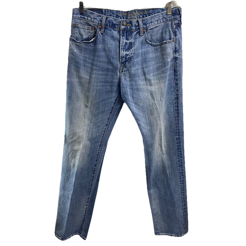 American Eagle Men's Original Straight Denim Jeans Medium Wash Flex Sz. 34x34"